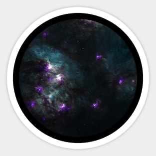 purple stars and night sky Sticker